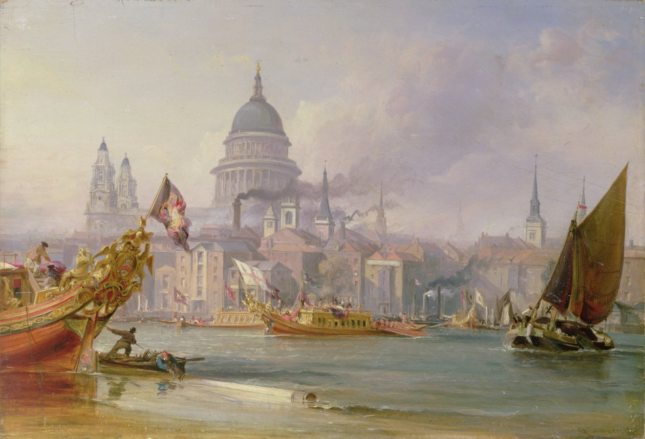 Vista de San Pablo desde el Támesis de George the Elder Chambers