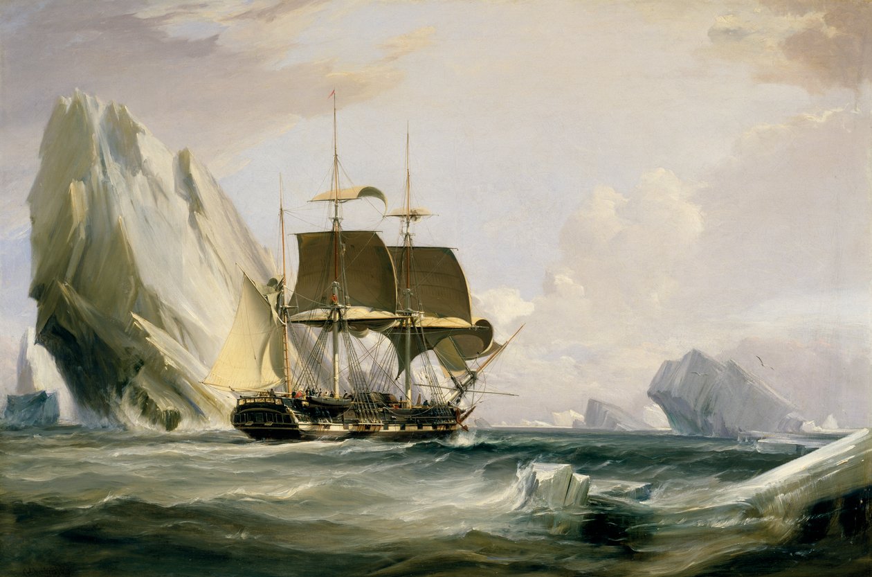 La barca "Auriga" en aguas antárticas de George the Elder Chambers