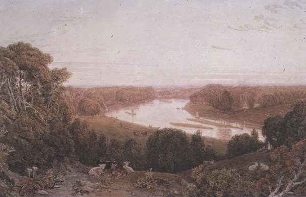 Vista desde Richmond Hill, Surrey de George the Younger Barret