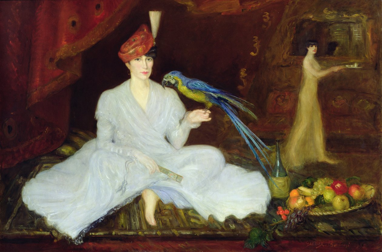 Mujer con un loro, 1905 de Georges Bottini