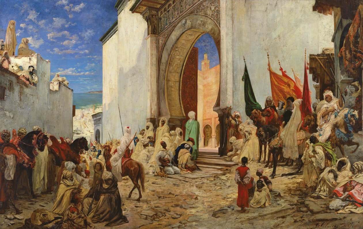 Entrada del Sharif de Ouezzane en la mezquita, 1876 de Georges Clairin