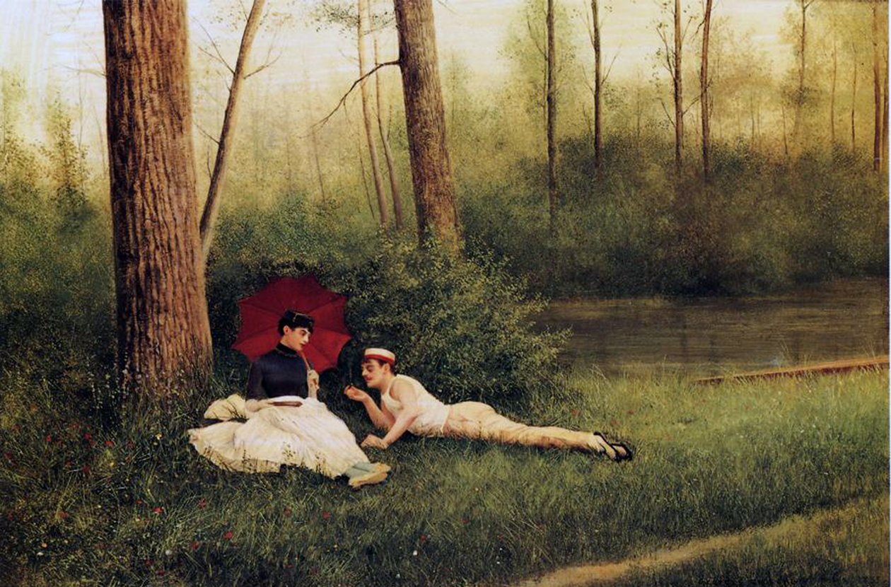Un descanso después de navegar, 1885 de Georges Croegaert