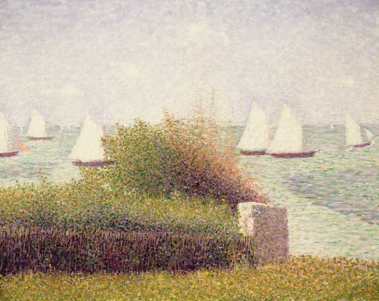 La Rada de Grandcamp, 1885 de Georges Seurat