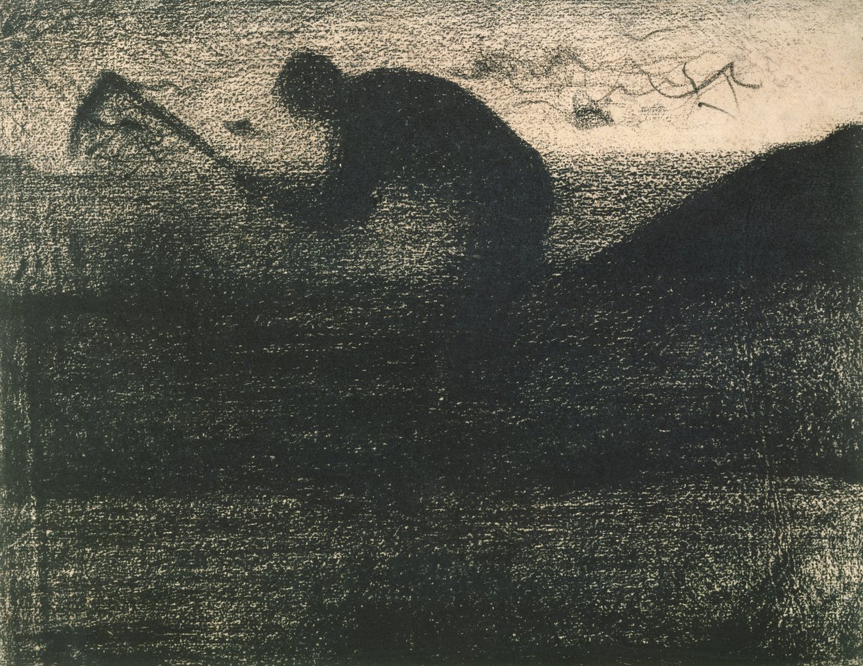 Hombre con un pico, c.1883 de Georges Seurat