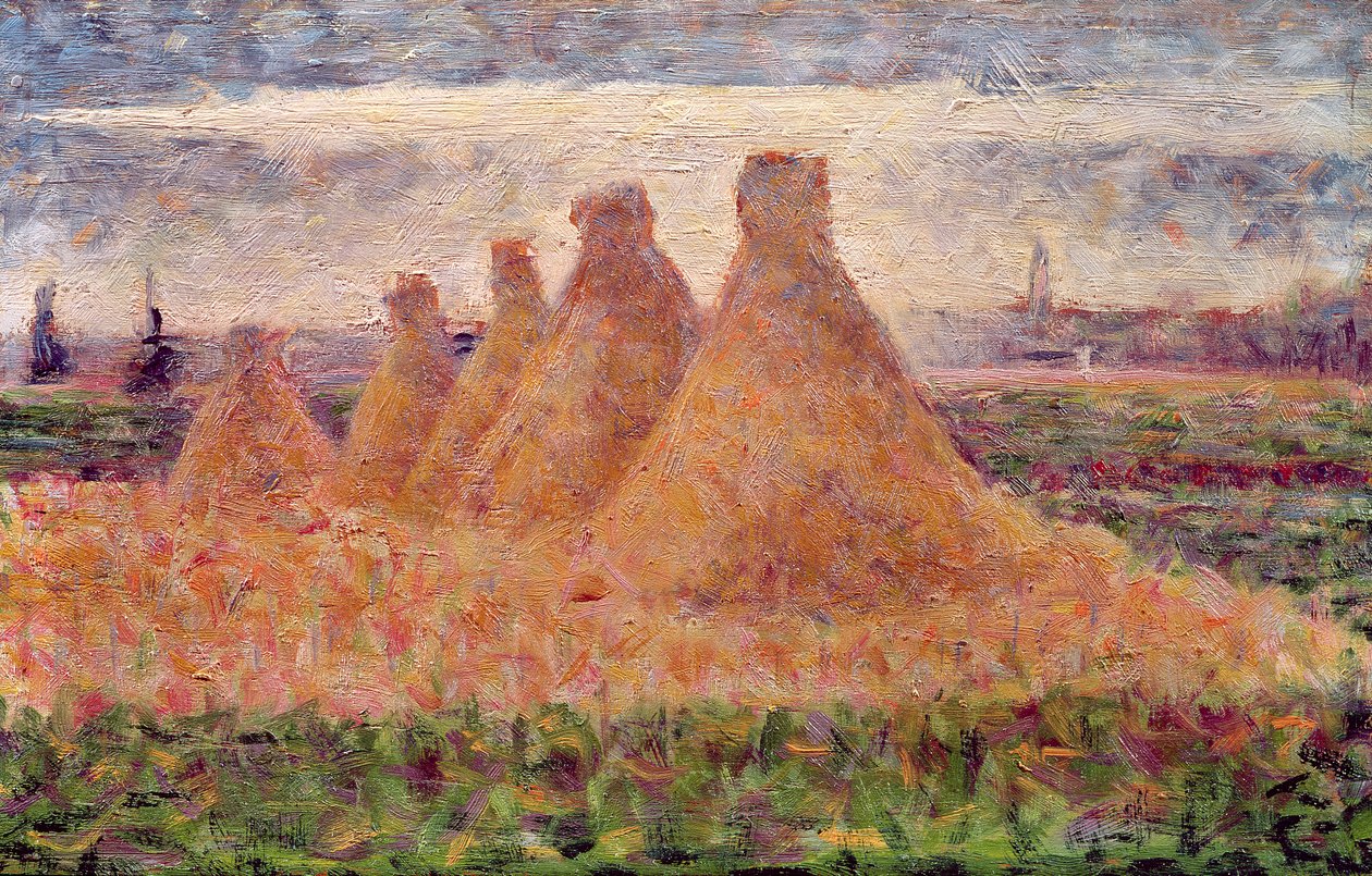 Pilas de paja de Georges Seurat