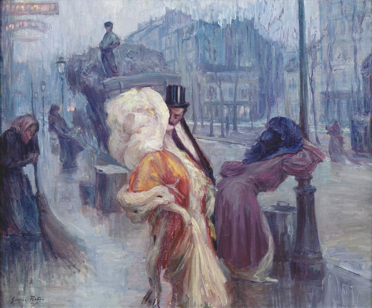 Amanecer, saliendo del restaurante en Montmartre, 1906 de Georges Redon