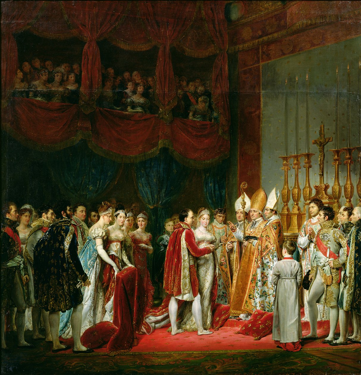 El matrimonio de Napoleón I (1769-1821) y María Luisa (1791-1847) Archiduquesa de Austria, 2 de abril de 1810 de Georges Rouget
