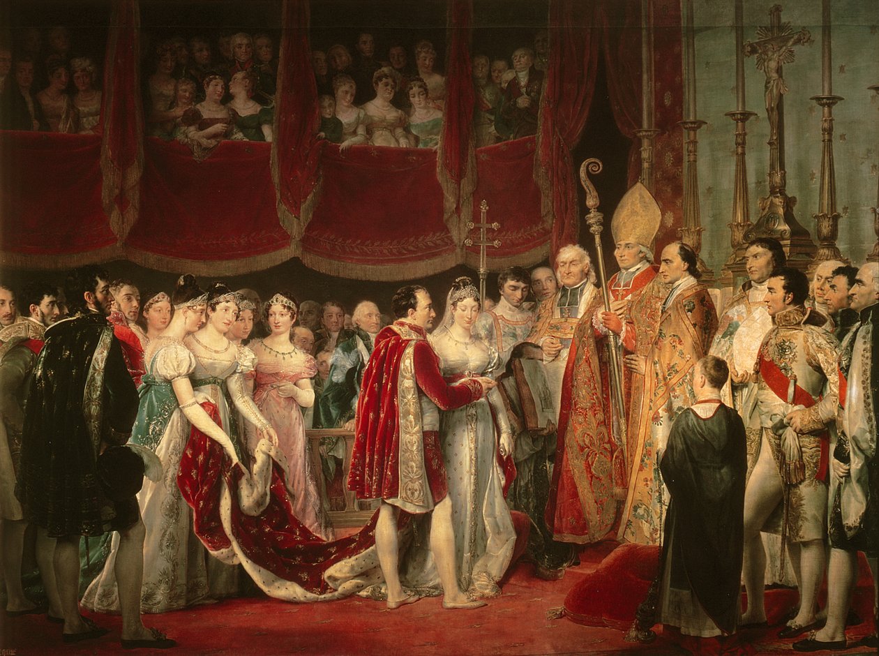 La ceremonia de matrimonio de Napoleón I y la Archiduquesa Marie-Louis el 2 de abril de 1810 de Georges Rouget