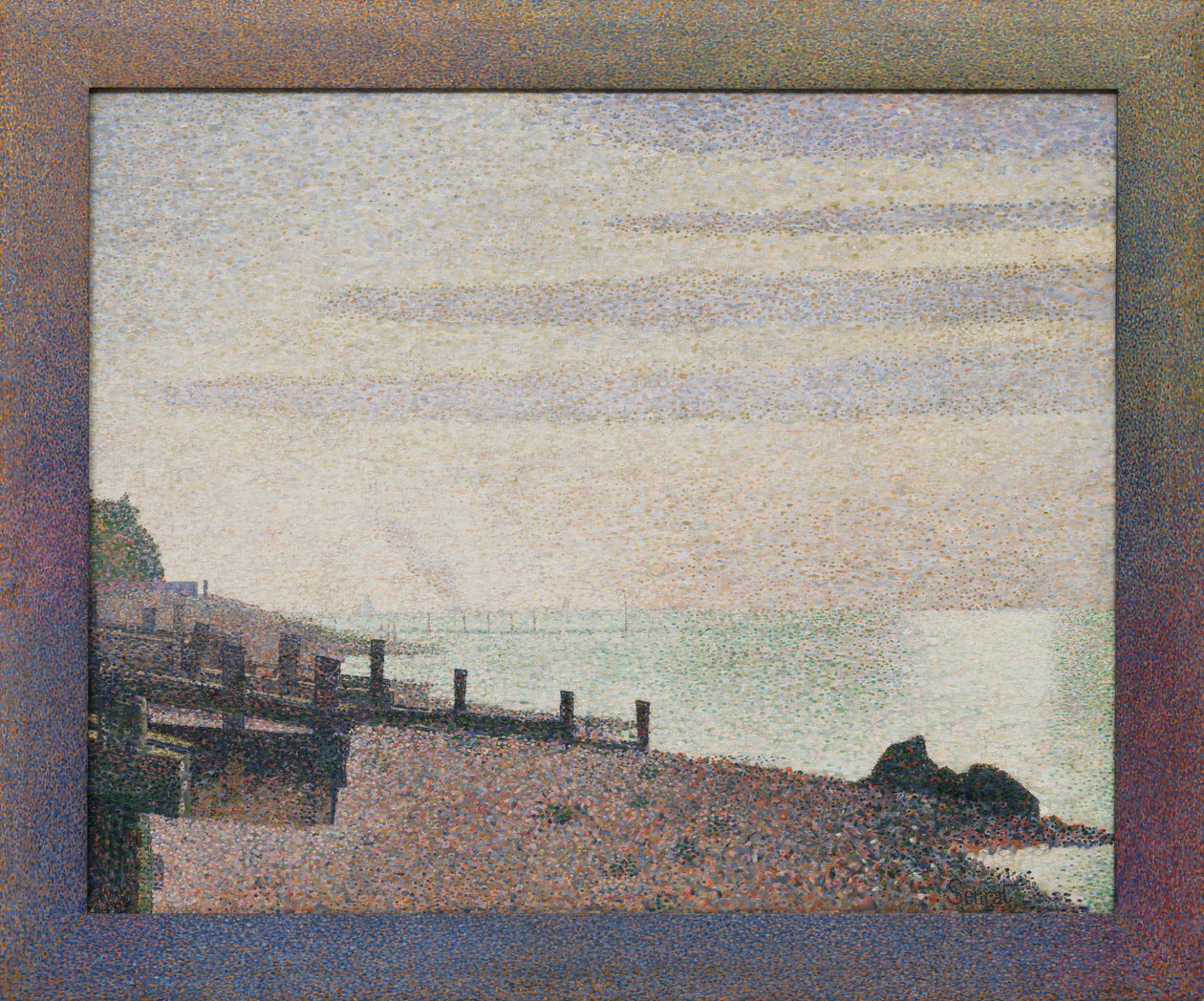 Honfleur, una tarde, desembocadura del Sena de Georges Seurat