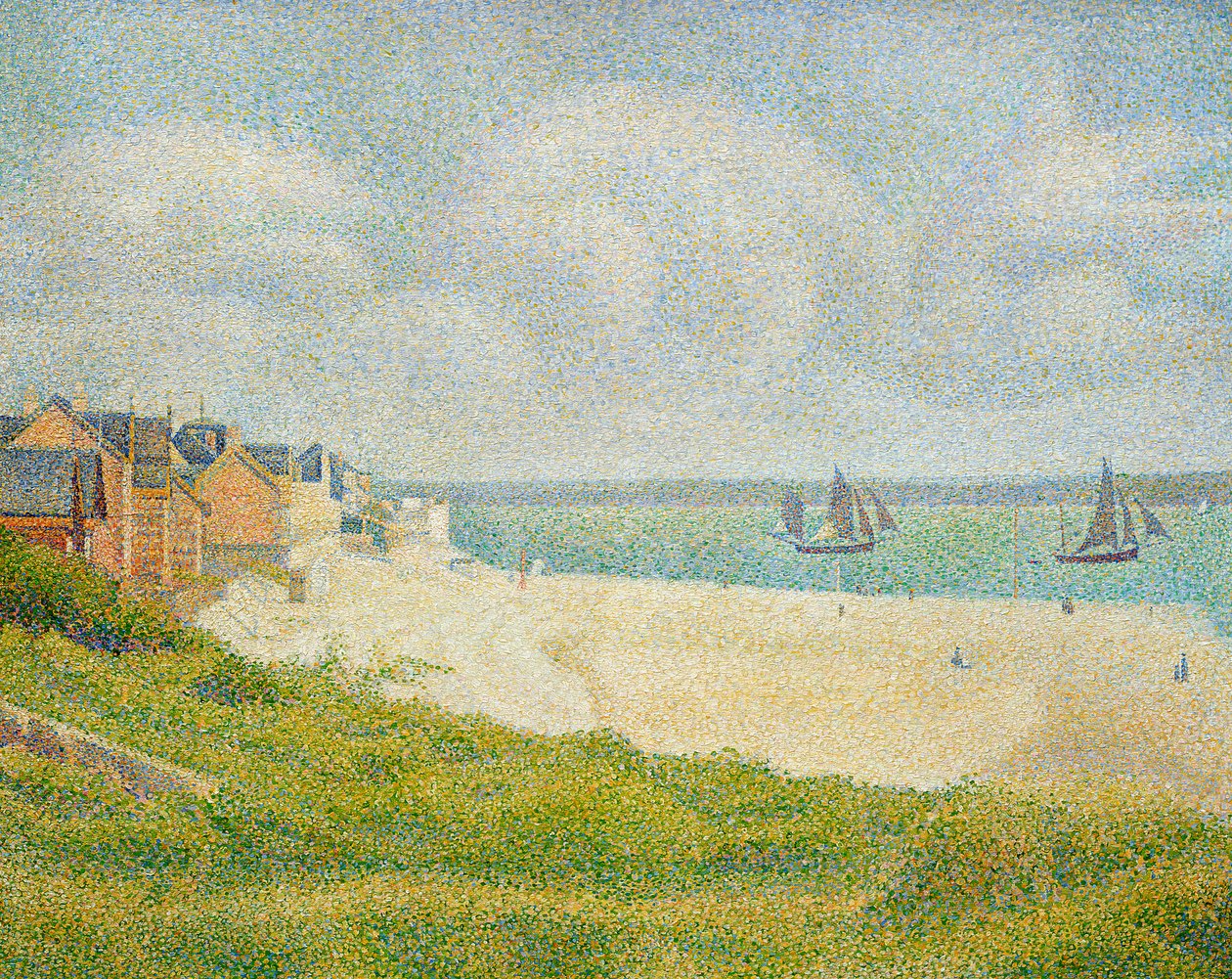 Le Crotoy mirando río arriba, 1889 de Georges Seurat