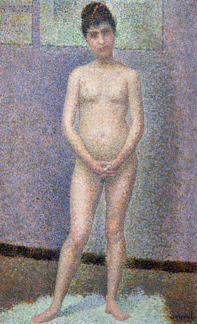 Modelo desde el frente, 1886-7 de Georges Seurat