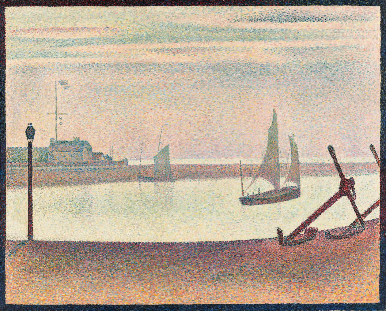 El Canal en Gravelines, Tarde de Georges Seurat