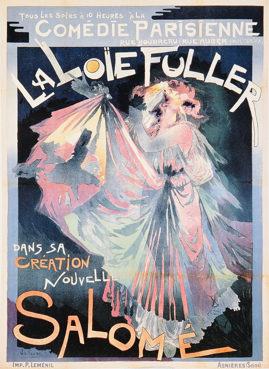 Póster publicitario de Loie Fuller como 