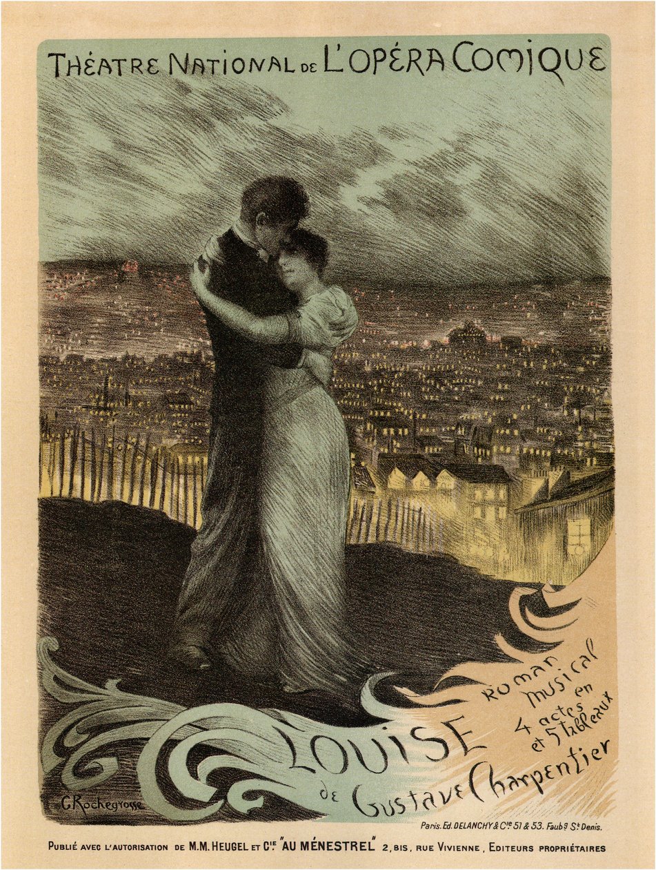 Póster para la Ópera Louise de Gustave Charpentier, 1900 de Georges Antoine Rochegrosse