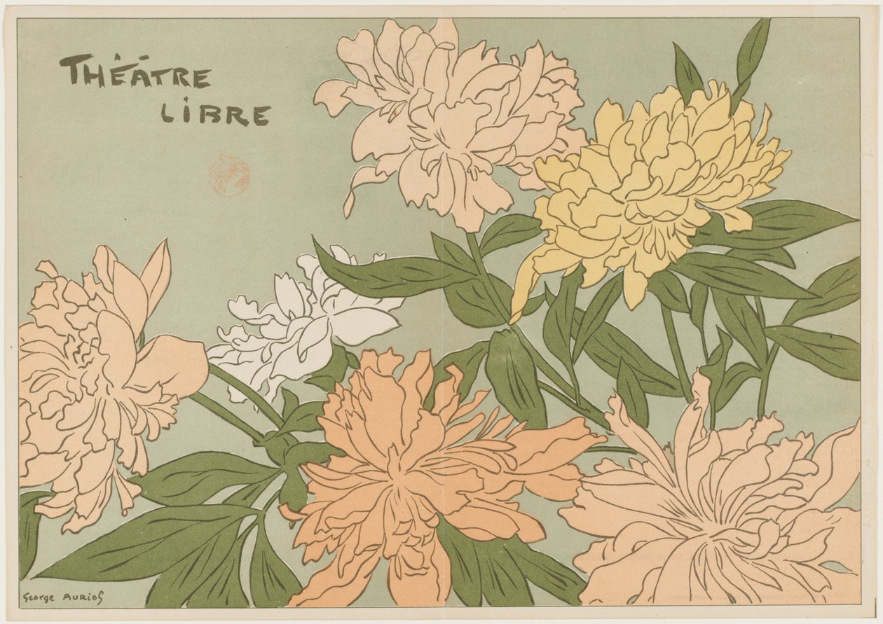 Myrane et Les Chapons Programa para el Théâtre Libre, 1889 de Georges Auriol