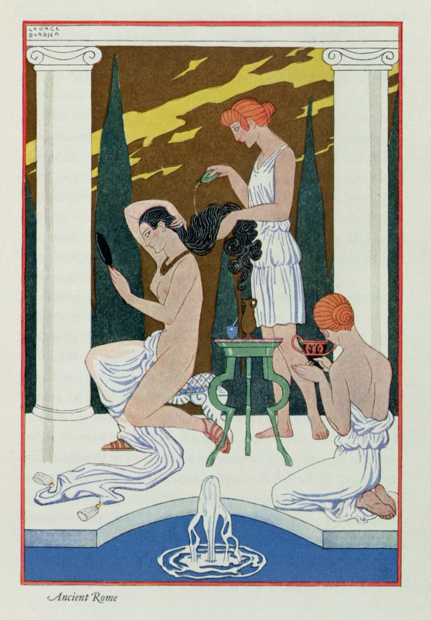 La antigua Roma, de "El arte del perfume", pub. 1912 (impresión en pochoir) de Georges Barbier