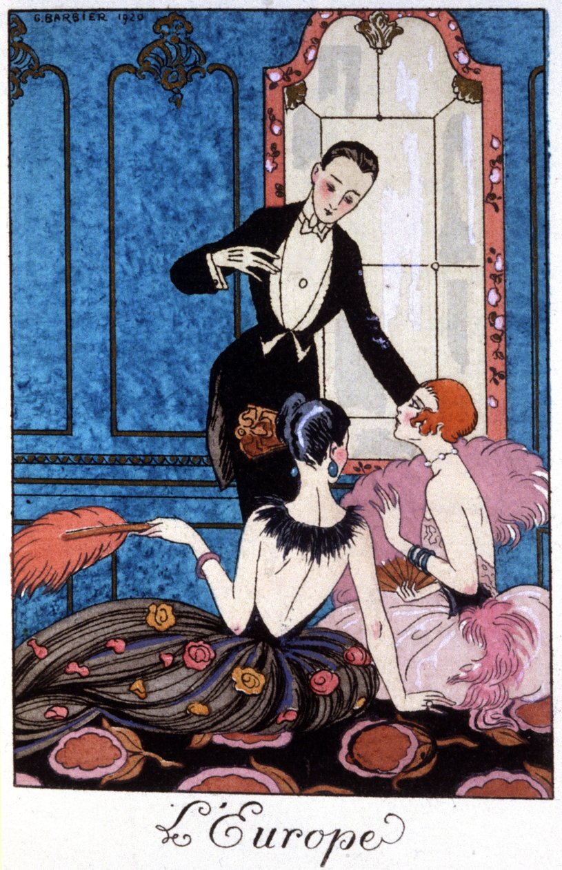 Europa, principios del siglo XX (ilustración) de Georges Barbier