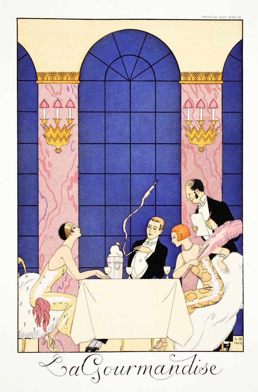Gula, de "Falbalas & Fanfreluches, Almanach des Modes Présentes, Passes et Futures". de Georges Barbier