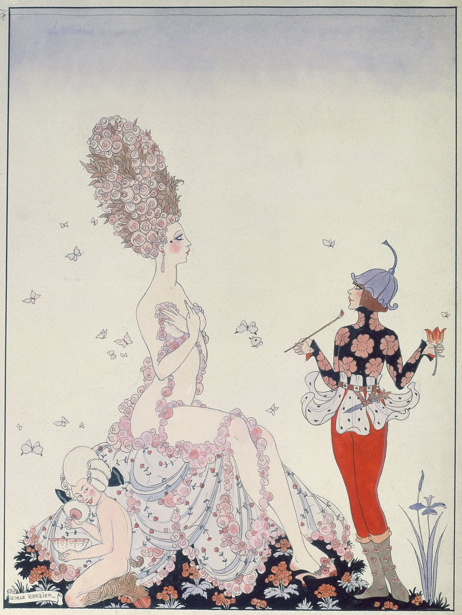 Madre Naturaleza (pluma, tinta y acuarela sobre papel) de Georges Barbier