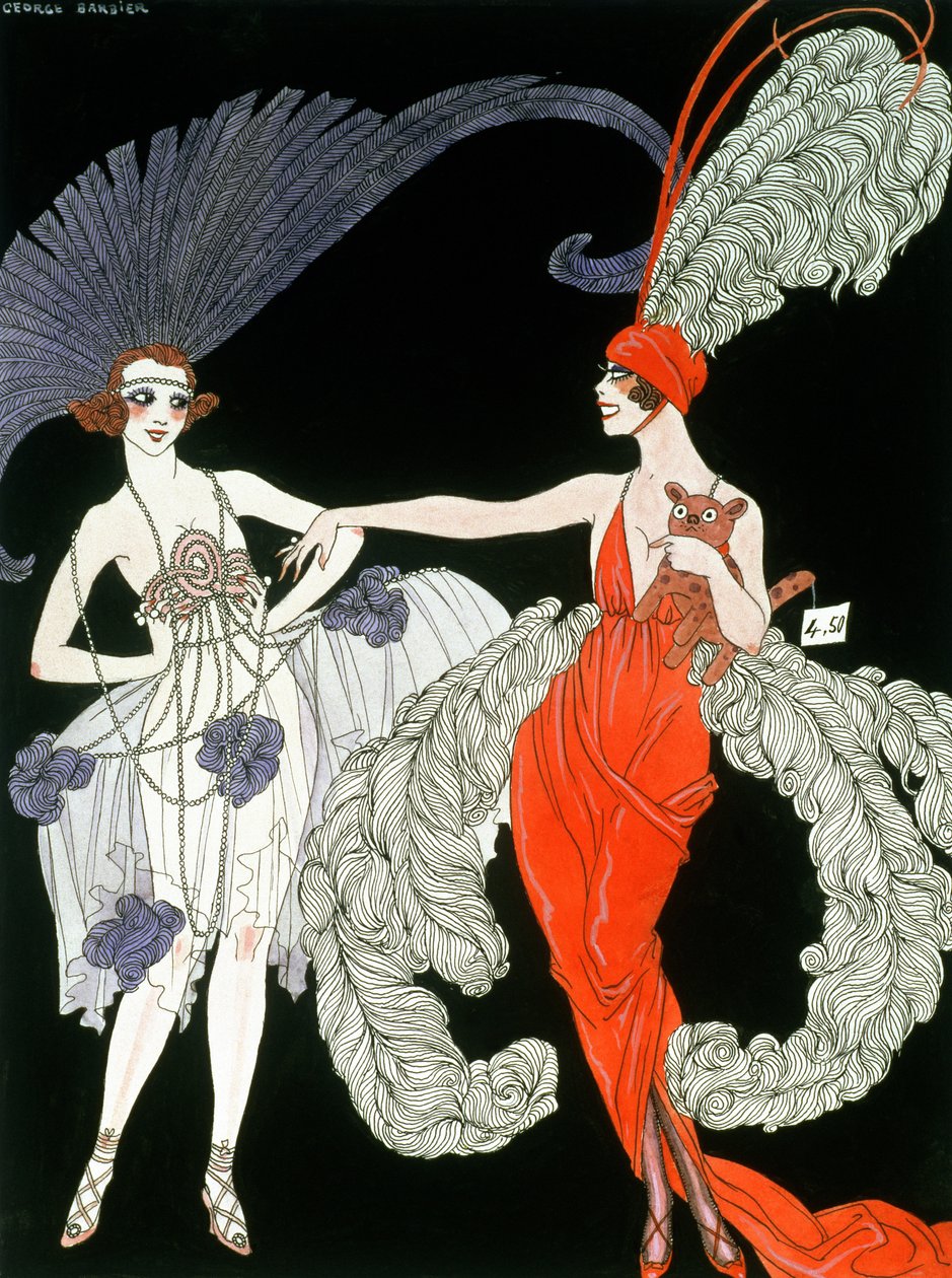 La compra (pluma, tinta y acuarela sobre papel) de Georges Barbier