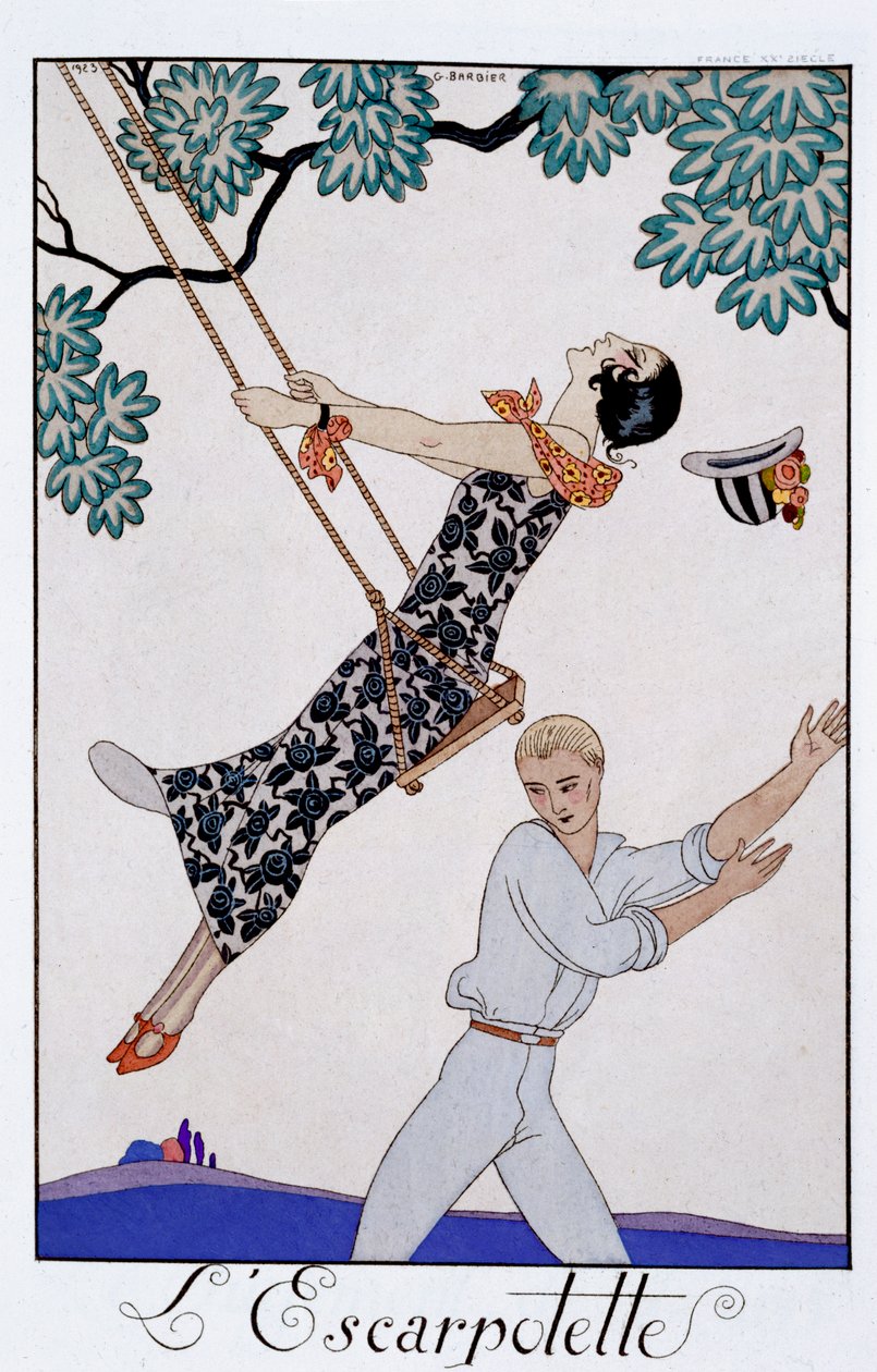 El columpio, 1920s de Georges Barbier