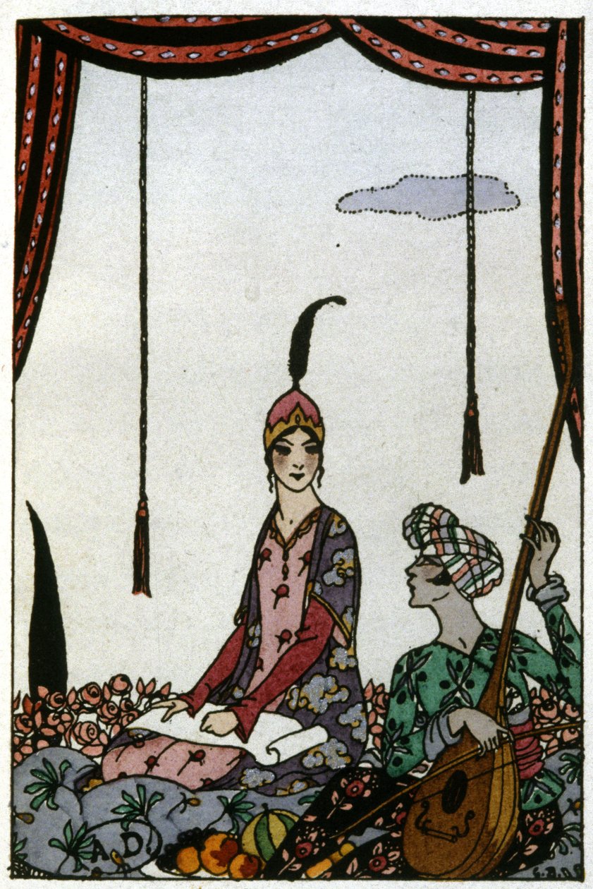 La reina de Saba, c. 1920 (ilustración) de Georges Barbier
