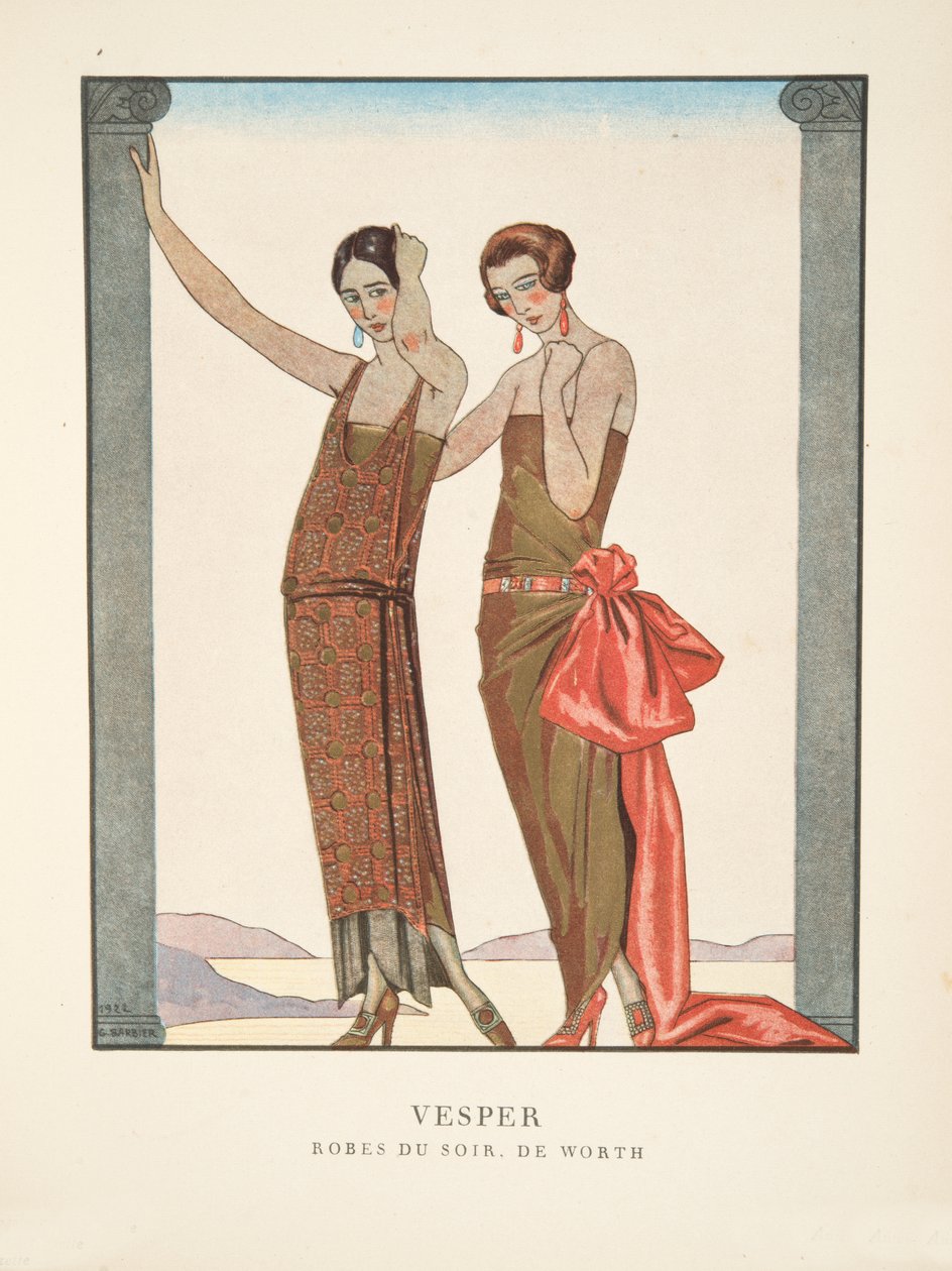 Vesper, de una colección de láminas de moda de Georges Barbier