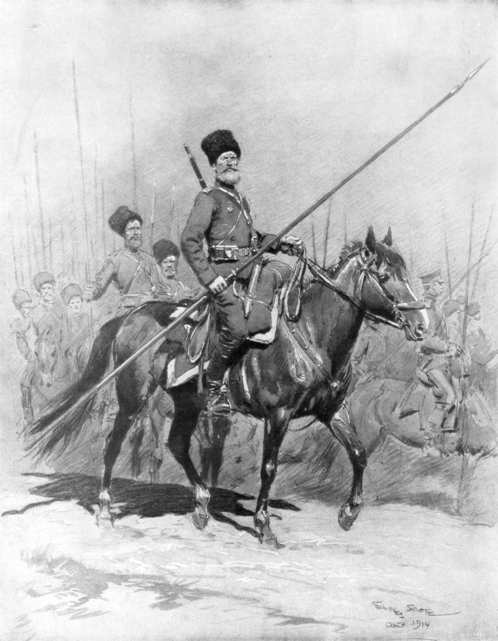 Caballería cosaca, 1914 de Georges Bertin Scott