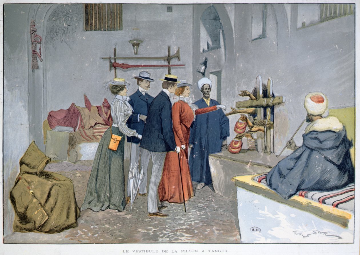 Vestíbulo de la prisión en Tánger, c.1900 de Georges Bertin Scott