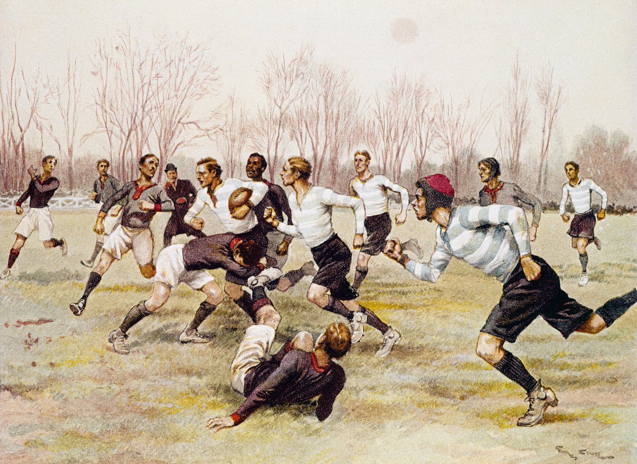 Foot Ball (Rugby), Partido del Campeonato en el Parc de Saint Cloud, Calendario deportivo, Febrero de Georges Bertin Scott