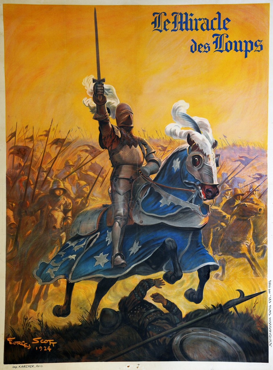 "El milagro de los lobos" 1924 (cartel) de Georges Bertin Scott