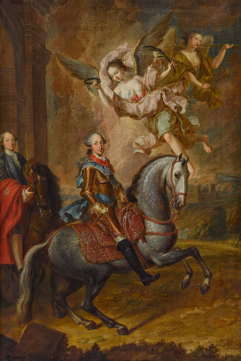 Maximiliano III José, Elector de Baviera, a caballo (óleo sobre lienzo) de Georges Desmarées