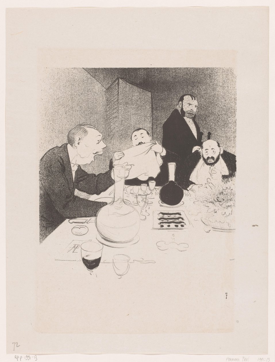 Mannen aan tafel tijdens een diner Se condecora y sus amigos le ofrecen un banquete (título original) Los grandes espectáculos de la naturaleza; la vida de Mr. Any (título original de la serie) de Georges Hermann Rene Paul