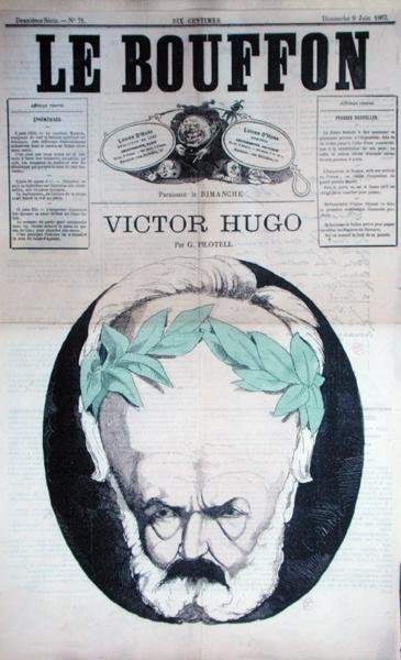 Caricatura de Victor Hugo (1802-85) de la portada de 
