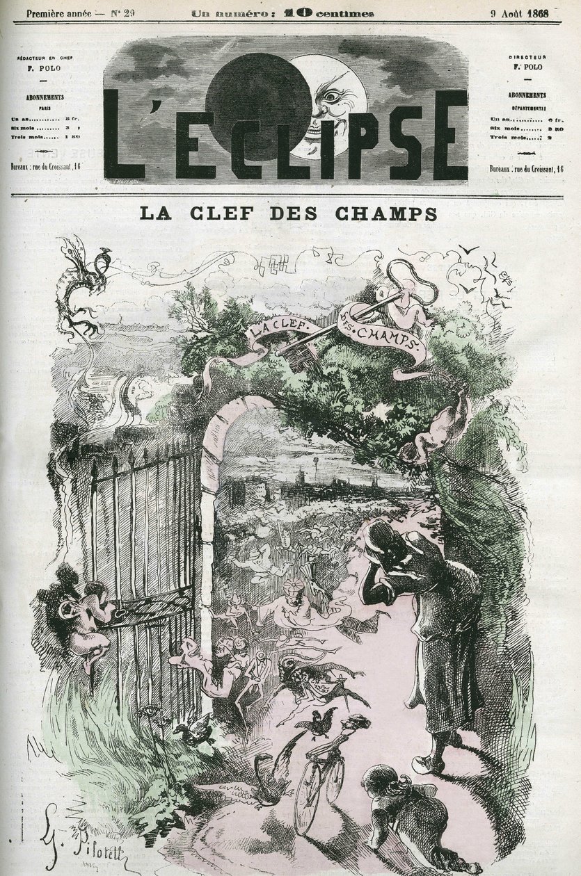 La llave de los campos, ilustración de Pilotel reemplazando el dibujo de Gill 