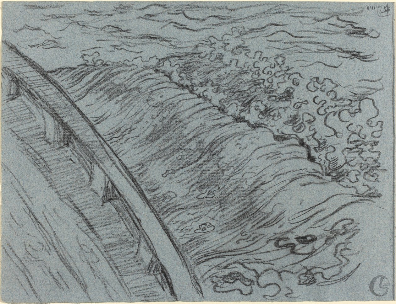 El mar al borde de un barco, Bretaña de Georges Lacombe