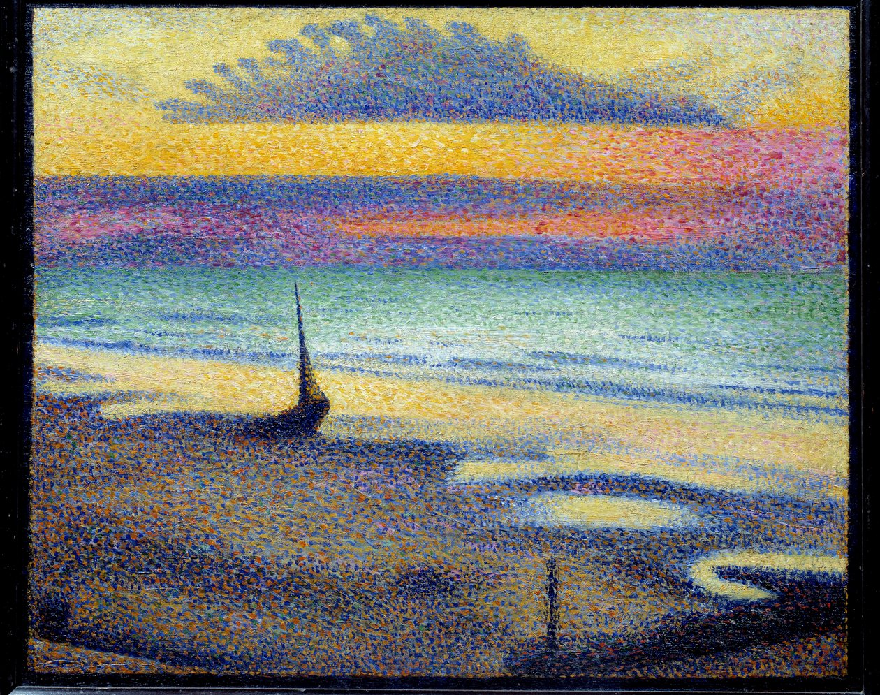 Playa en Heist (Knokke-Heist, Bélgica). Pintura de Georges Lemmen (1865-1916) de Georges Lemmen