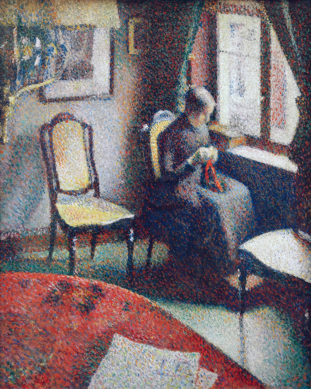 Mujer cosiendo en la ventana de Georges Lemmen