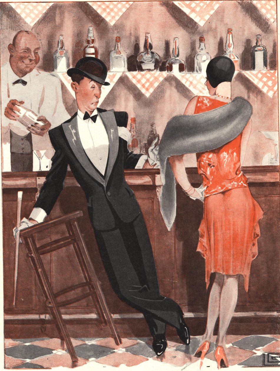 Portada de "Le Sourire" (litografía en color) de Georges Leonnec