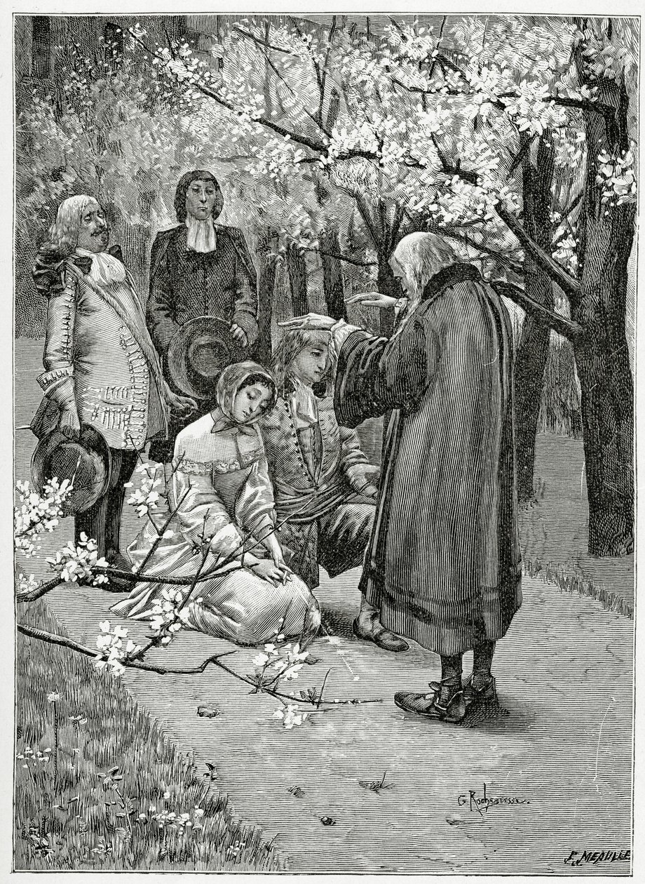 Matrimonio de Ethel y Ordener - ilustración de Han de Islandia, siglo XIX de Georges Marie Rochegrosse