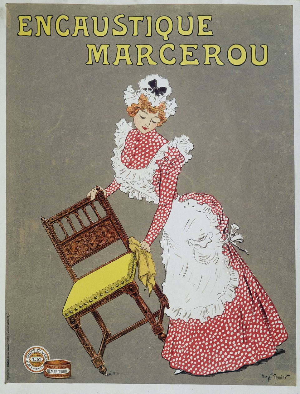 Publicidad para cera de madera “Encaustic Marcerou” de Georges Meunier
