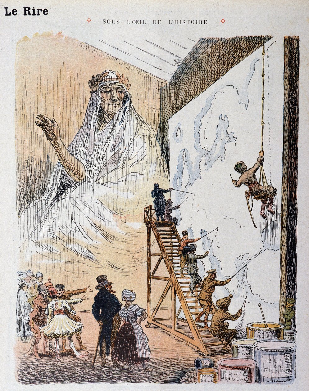 Europa. Dibujo de Georges Meunier (1869-1942). En “Le Rire Rouge” de Georges Meunier