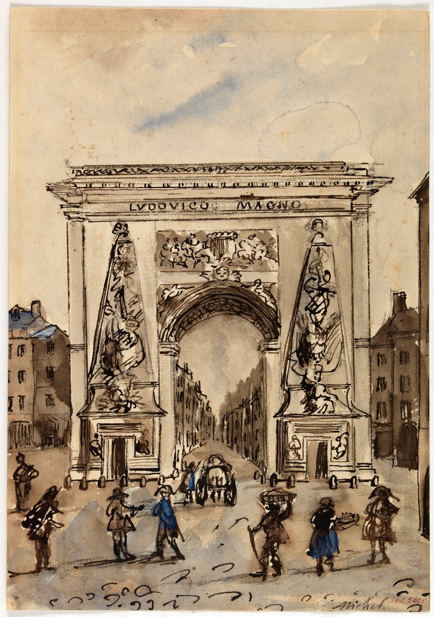 Entrada del arrabal Saint-Martin de Georges Michel