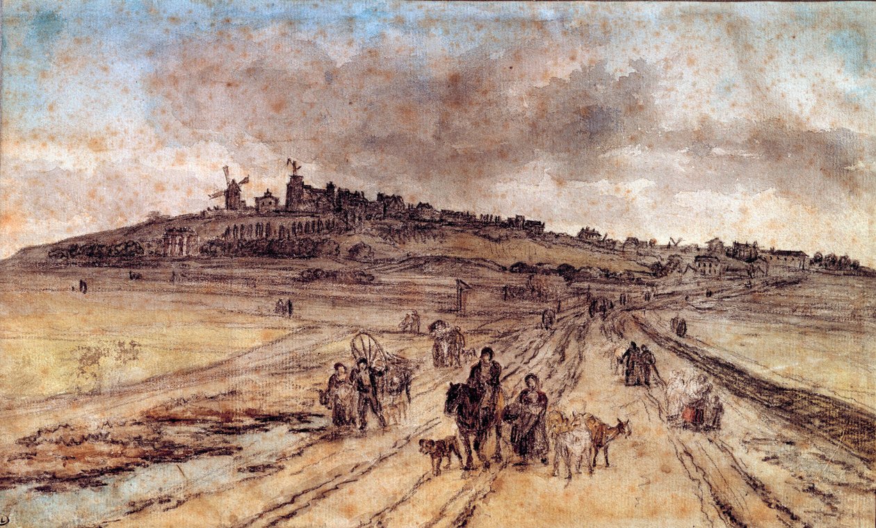 Vista desde Montmartre a París de Georges Michel