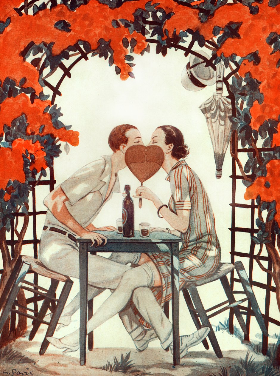 Arithmetique Sentimentale, ilustración de "La Vie Parisienne", 26 de septiembre de 1925 (litografía) de Georges Pavis