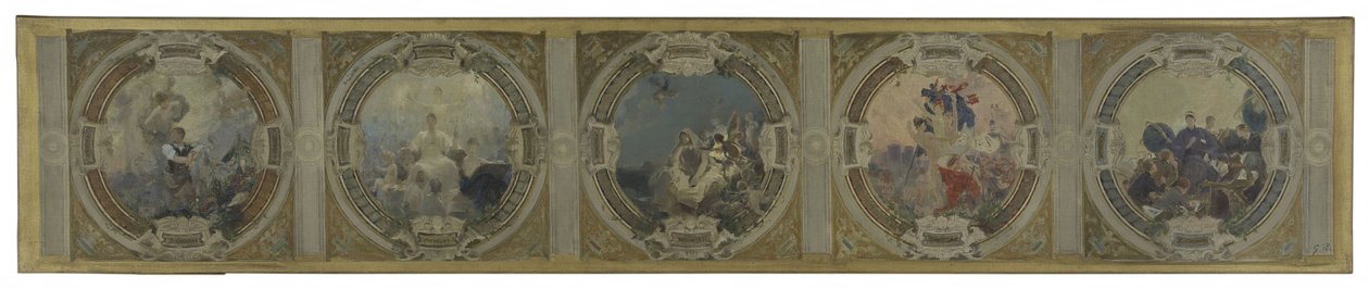 Boceto para la Galería Lobau del Ayuntamiento de París: Arte. Historia. Filosofía. La Revolución Francesa. Ciencia de Georges Picard