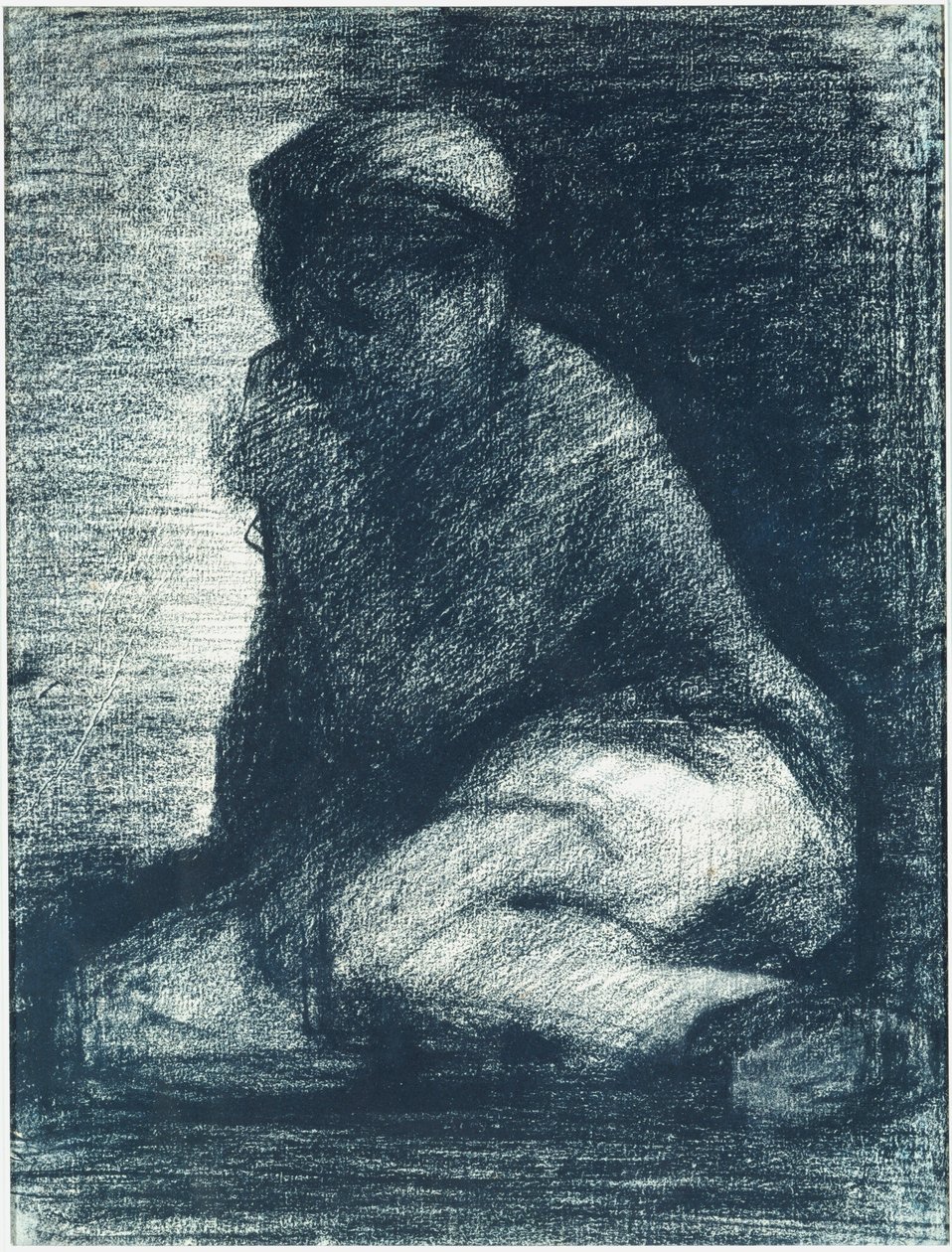 Un joven agachado, c.1882 de Georges Pierre Seurat