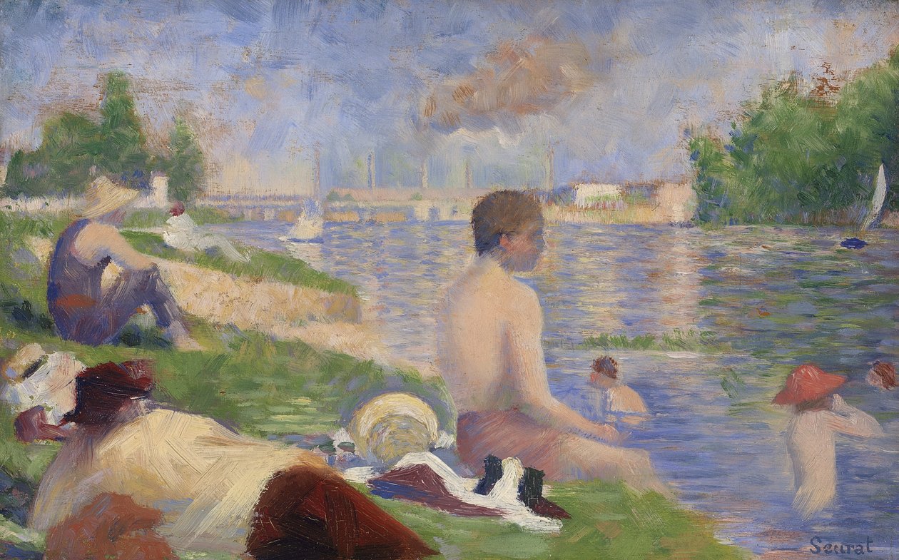 Estudio Final para Bañistas en Asnières de Georges Pierre Seurat