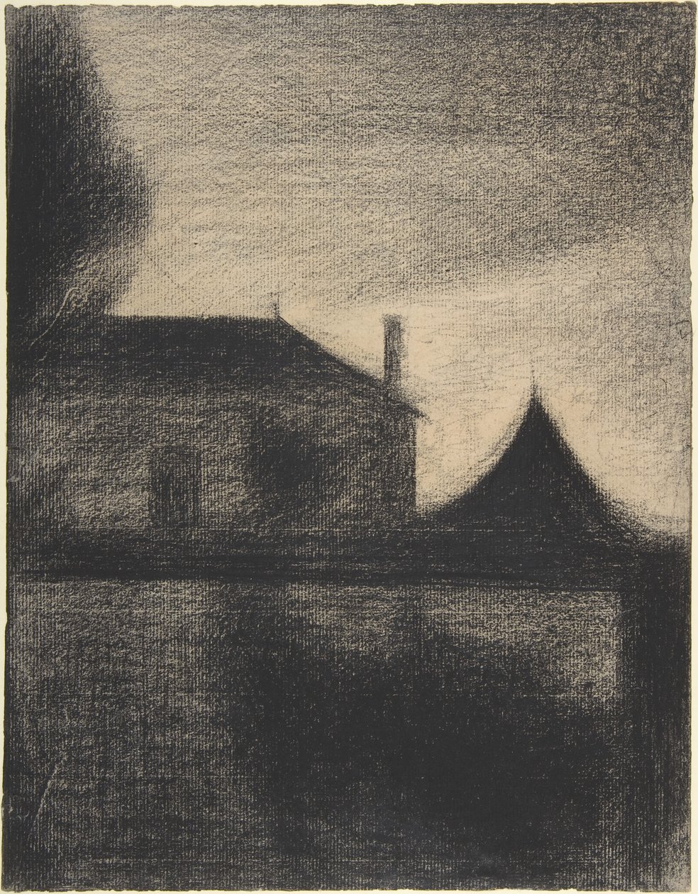 Casa al anochecer de Georges Pierre Seurat
