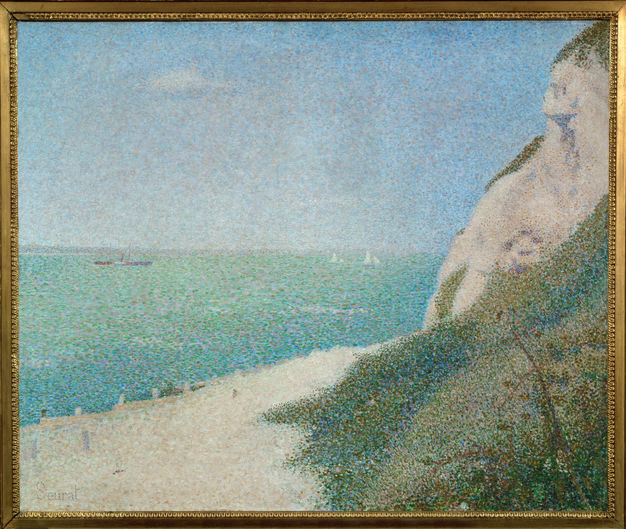 La Greve du Bas Butin, Honfleur (óleo sobre lienzo) de Georges Pierre Seurat